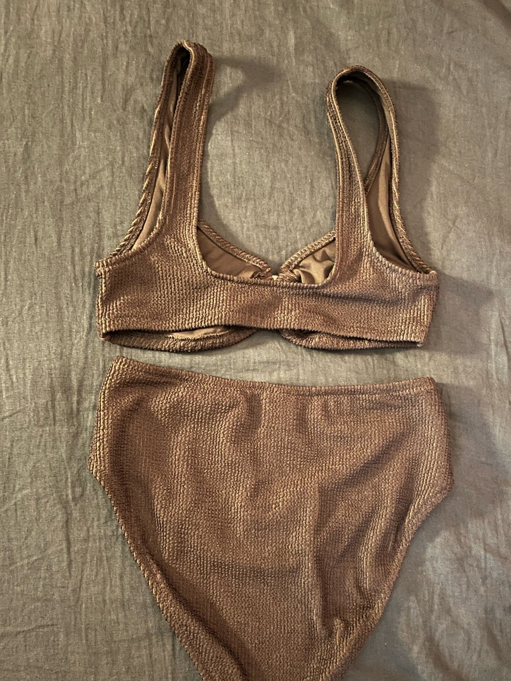 J Crew Brown Scrunchie Bikini Set - Picture 6 of 6